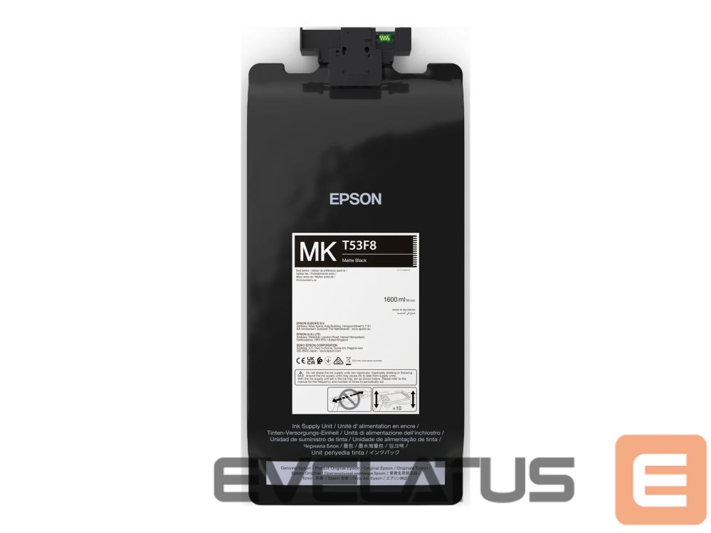 Tarvikud ja tarvikud EPSON P-Series T53F80N Matte Black IIPS Ink 1600ml | C13T53F80N | T53F8 - matte black - original - ink pouch | UltraChrome Pro6 | Matte black