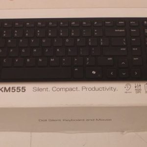 Computer keyboard Dell  SALE OUT.  Silent Keyboard and Mouse - KM555 - US International (QWERTY) |  Silent Keyboard and Mouse | KM555 | Keyboard and Mouse Set | Wireless | US International (QWERTY) | REFURBISHED | Black | 2.4 GHz, Bluetooth 5.1 | Wireless connection 