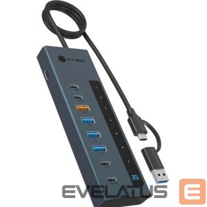 Other Computer Accessory Raidsonic  Icy Box 9-in-1 hub with Power Delivery and Type-C/Type-A host connection 