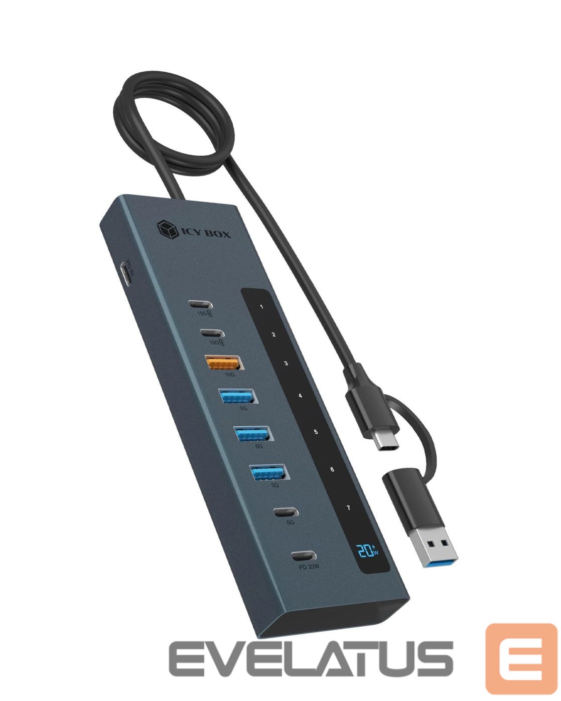 Other Computer Accessory Raidsonic Icy Box 9-in-1 hub with Power Delivery and Type-C/Type-A host connection