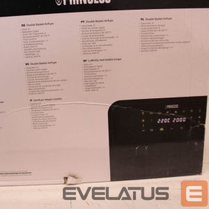 Lauagrillid Princess  SALE OUT.  Double Basket Airfryer | 182068 | Power 2400 W | Capacity 8 L | Black | DAMAGED PACKAGING, SCRATCHES ON CORPUS 