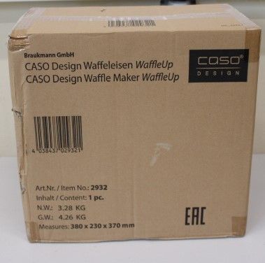 Röster Caso SALE OUT. WaffleUp Waffle Maker, 800 W, Stainless Steel, DAMAGED PACKAGING | WaffleUp | Waffle Maker | 800 W | Number of pastry 1 | Waffle | Silver | DAMAGED PACKAGING