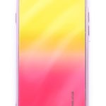 Back panel cover Evelatus - iPhone 7/8/SE2020/SE2022 Water Ripple Full Color Electroplating Tempered Glass Gradient Yellow-Pink