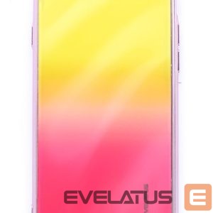 Tagakaaned Evelatus - iPhone 7/8/SE2020/SE2022 Water Ripple Full Color Electroplating Tempered Glass Gradient Yellow-Pink