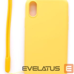 Tagakaaned Evelatus Apple iPhone X/XS Soft Touch Silicone Case with Strap Yellow