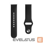 Strap Evelatus  22mm Silicone Loop Watch Straps (S/M 110mm) Black