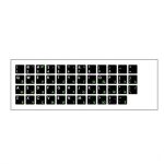 Keyboard stickers HQ  Keyboard Stickers ENG white / RUS Green Qwerty Black
