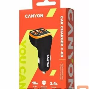 Auto charger Canyon  Universal 3xUSB car adapter Input 12V-24V Output DC Black