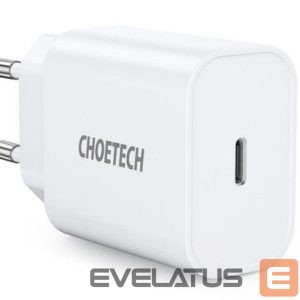 Adapter Choetech  USB wall charger Type C PD 20W White