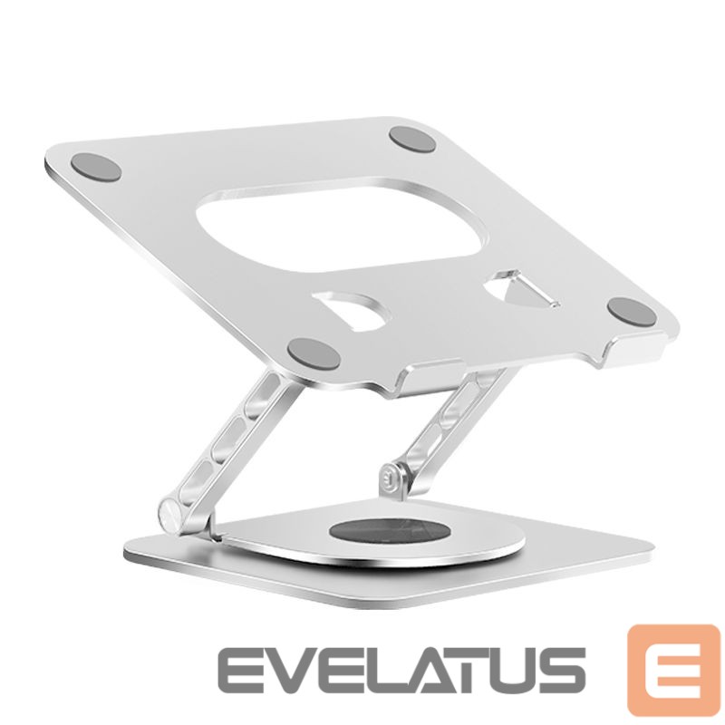 Hoidjad ja alused iLike STM5 Pro Metal Notebook / Tablet PC Holder Stand with Adjustable Perfect Angle & 360 Rotation Black Silver