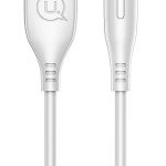 Cable USAMS  US-SJ268 U18 Flexi PVC Universal Micro USB to USB Data & Fast 2A Charger Round Plug Cable White
