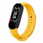 Nutikell iWear  SM6 Smart Bracelet - Fitness Tracker IP67 with HR & Blood pressure / Social / Sleep monitor Yellow