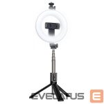 Selfie stick iLike  X2 LED 16cm Rechargeable Selfie Lamp with BT Remote & Handle + Floor Stand 20-90cm + Phone Holder 