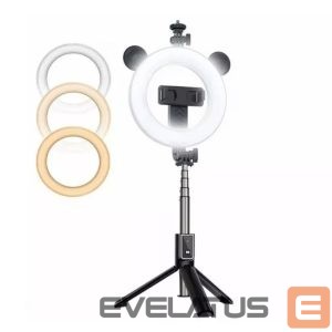 Selfie pulk CP  X4 LED 16cm Rechargeable Selfie Lamp with BT Remote & Handle + Floor Stand 20-90cm + Phone Holder 