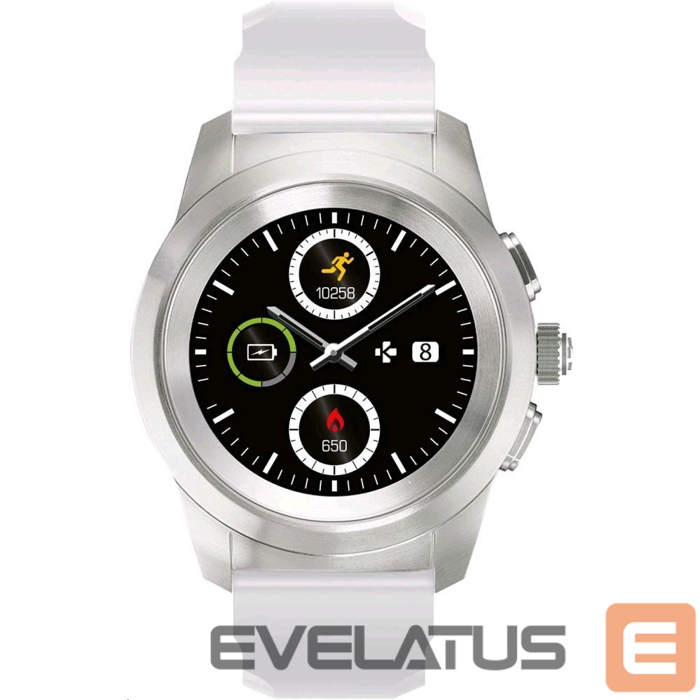 Умные часы MyKronoz ZeTime Smart Watch Silver/White Silicon Flat