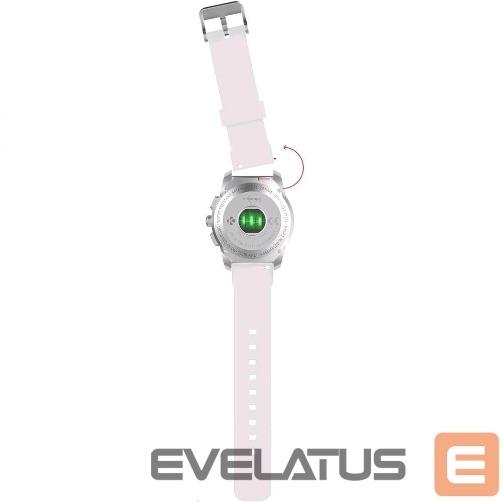 Умные часы MyKronoz ZeTime Smart Watch Silver/White Silicon Flat
