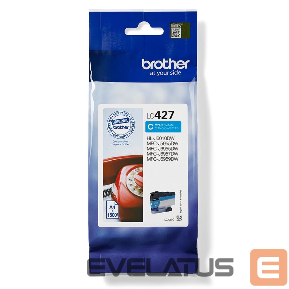 Tarvikud ja tarvikud Brother LC427C Ink Cartridge, Cyan