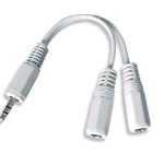 Cable Gembird  CABLE AUDIO SPLITTER 3.5MM/10CM WHT CCA-415-0.1M 