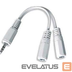 Cable Gembird  CABLE AUDIO SPLITTER 3.5MM/10CM WHT CCA-415-0.1M 