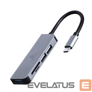 Converter Gembird  I/O HUB USB-C 3PORT+CR/UHB-CM-CRU3P1U2P2-01 