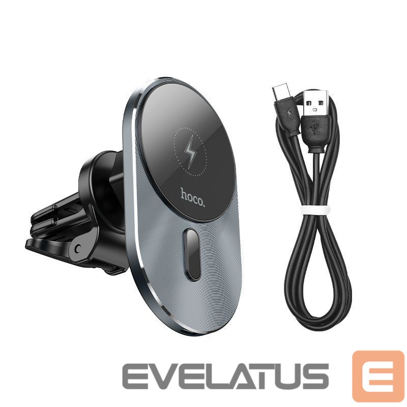 Auto holder Hoco CA91 Magic magnetic wireless fast charging car holder Wireless output: 5W/7.5W/10W/15W Grey