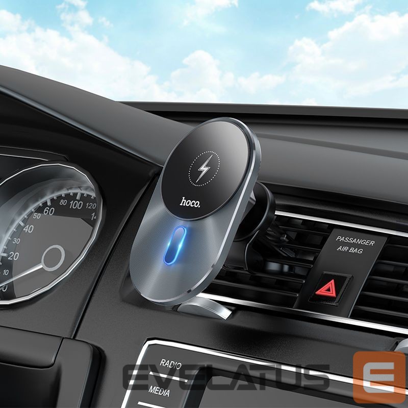 Auto holder Hoco CA91 Magic magnetic wireless fast charging car holder Wireless output: 5W/7.5W/10W/15W Grey