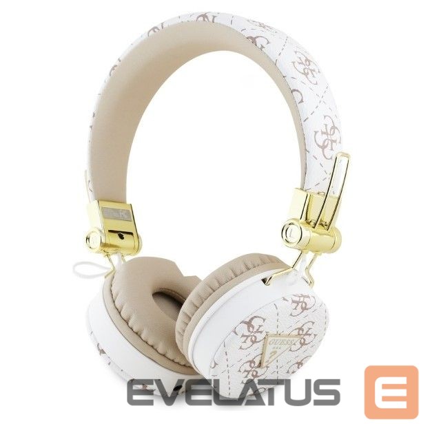Juhtmevabad kõrvaklapid Guess Bluetooth ENC GUBH70E4PTMH 4G Triangle Round Shape White Beige