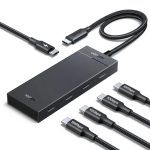 Üleminek Ugreen  USB-C Hub to 4x USB-C 3.2 / 1x USB-C 100W PD CM806 Black
