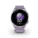 Išmanusis laikrodis Garmin  Approach J1
Silver aluminium bezel with lilac ComfortFit fabric ban 