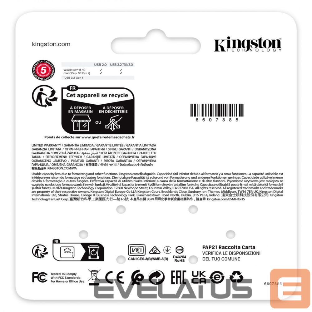 Mälupulk Kingston MEMORY DRIVE FLASH USB3.2 64GB/DTSE9 KE-U2X64-1AC