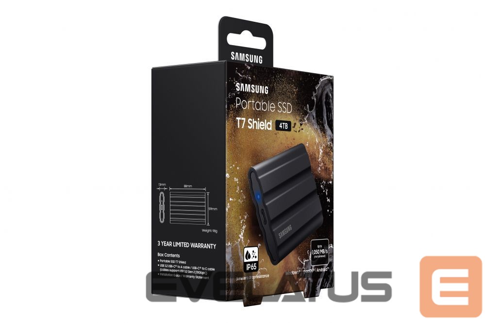 Флеш-накопитель Samsung MU-PE4T0S/EU Portable SSD T7 USB 3.2 4TB Black