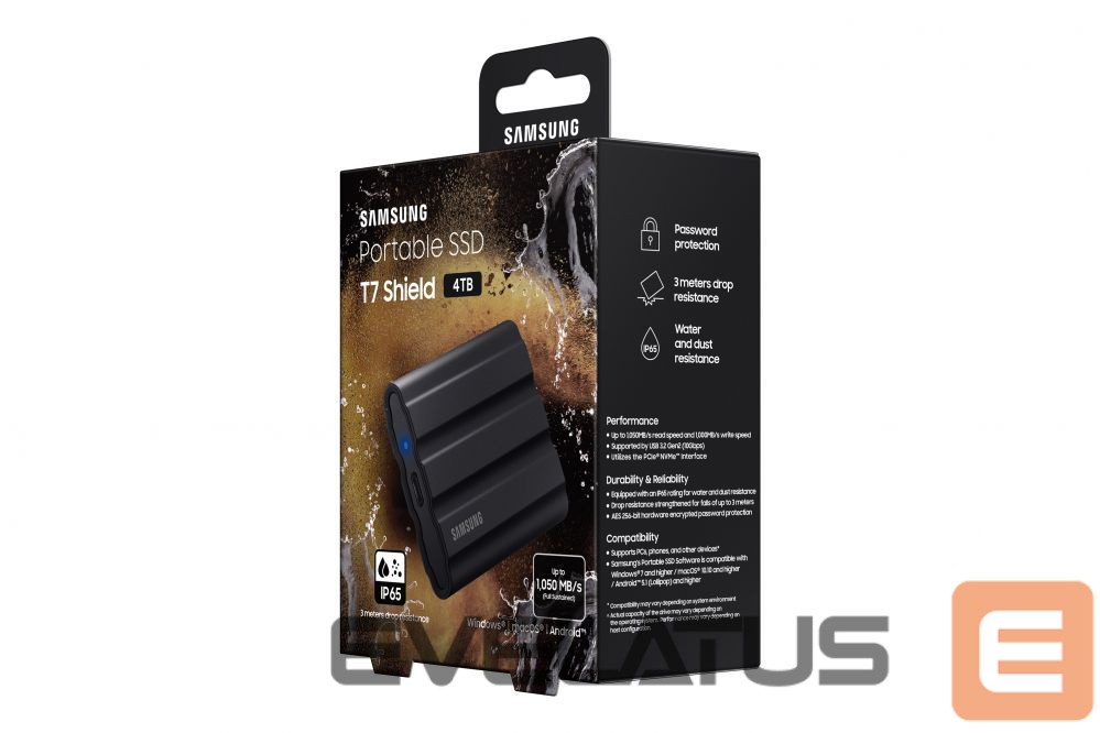 Флеш-накопитель Samsung MU-PE4T0S/EU Portable SSD T7 USB 3.2 4TB Black