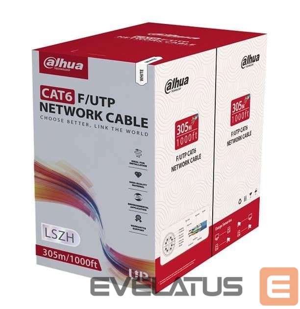 Коммутатор DAHUA CABLE CAT6 UTP 305M WHITE/PFM923I-6FN-CD-WHITE