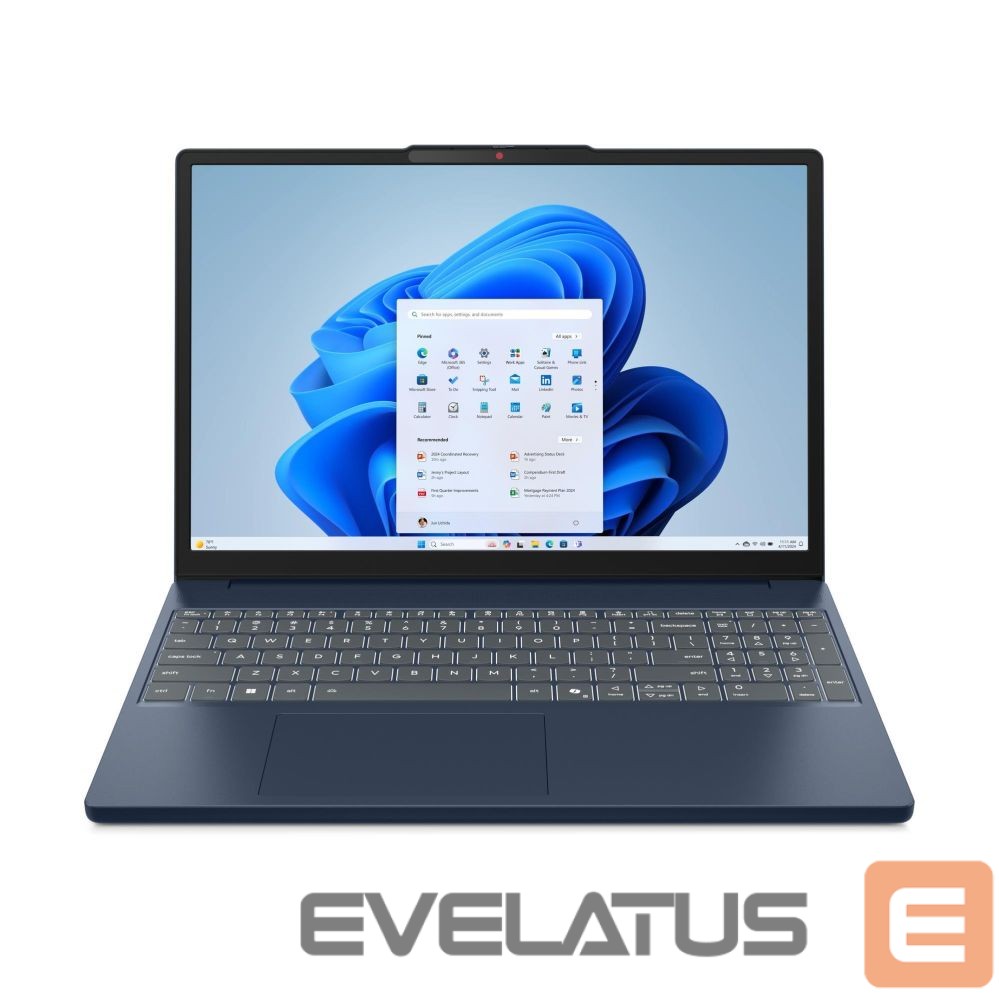 Портативный компьютер Lenovo Notebook||IdeaPad|Slim 3 15AHP10|CPU AMD RyzenT 7|8840HS|3.3 GHz|15.3 "|1920 x 1200 pixels|RAM 16 GB|DDR5-SDRAM|SSD 512 GB|Discrete graphics Not available|On-board graphics Yes|Numeric keypad Yes|Colour Blue|Weight 1.63 kg|5600 MHz|83KA003VRM