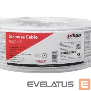 Võrgulülitid DAHUA  CABLE RG59 COAX+PWR 100M WHITE/PFM941I-RG59N/21-100-W 