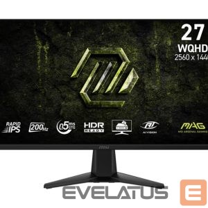 Monitorid MSI  LCD Monitor||27 "|2560 x 1440 pixels|Wide Quad HD|Native aspect ratio 16:9|LCD|Flat|MAG275QFE20 