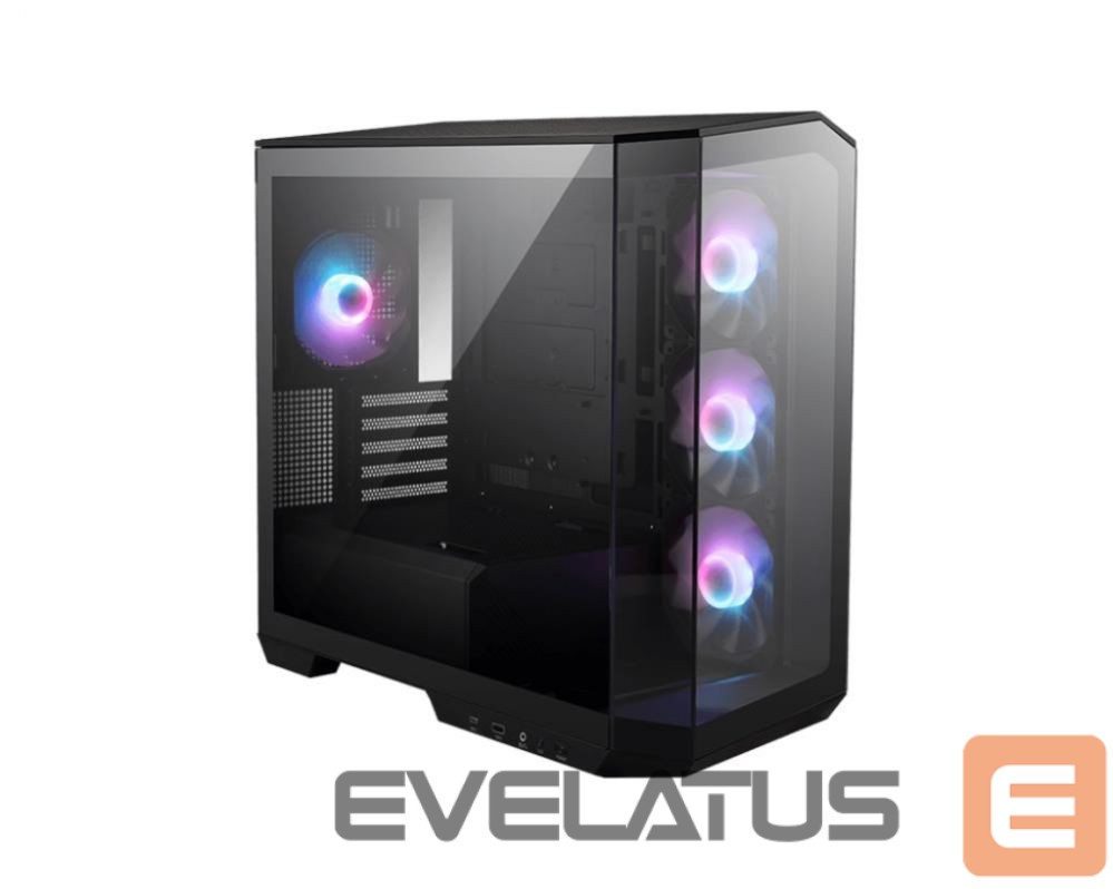 Arvuti korpus MSI Case||MidiTower|Case product features Transparent panel|Not included|MicroATX|Colour Black|MAGPANOM100RPZ