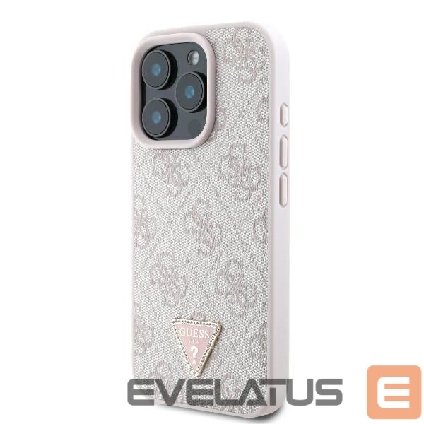 Other Phone Accessory Guess Guess Leather Metal Logo Strass Crossbody Case for iPhone 16 Pro - Pink