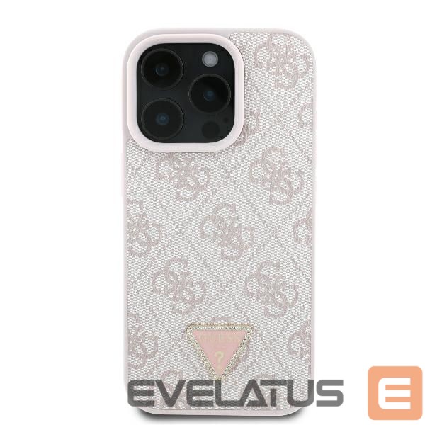 Other Phone Accessory Guess Guess Leather Metal Logo Strass Crossbody Case for iPhone 16 Pro - Pink