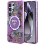 Muud kaubad Guess  Guess Glitter Flowers Triangle Buttons MagSafe case for Samsung Galaxy S25 Ultra - purple 