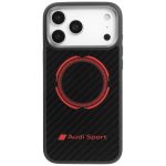 Citas preces Audi  Audi RSQ Carbon Fiber Sport Red Circle MagSafe Case for iPhone 17 Pro Max - Black 