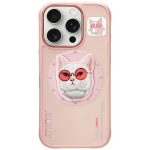 Citas preces Nimmy  Nimmy Glasses Cool Cat MagSafe Case for iPhone 16 Pro - Pink 