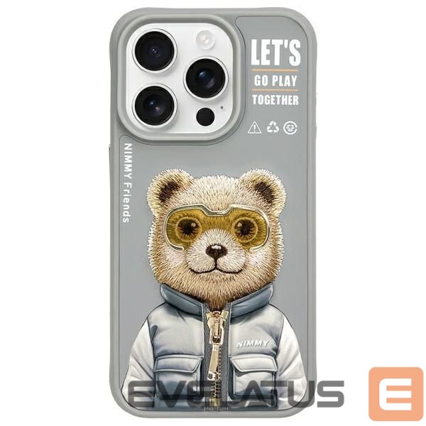 Muud kaubad Nimmy Nimmy Cool&Cute 2.0 Bear Case for iPhone 15 Pro - Gray