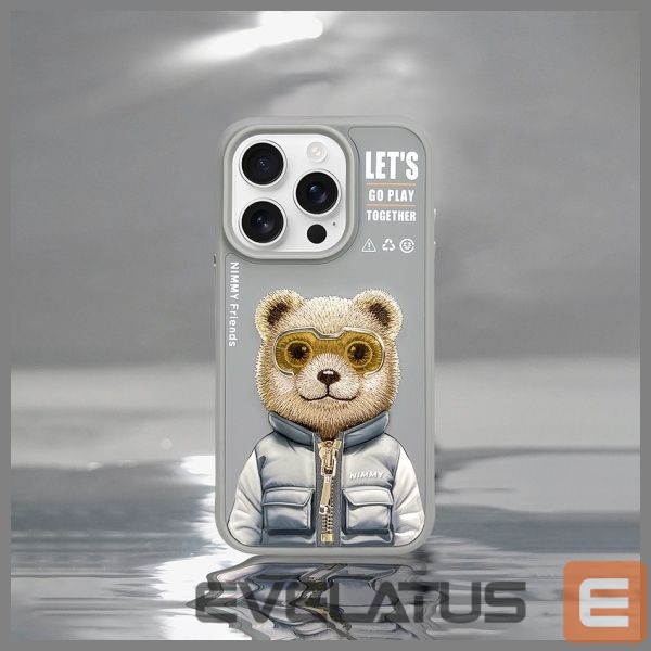 Muud kaubad Nimmy Nimmy Cool&Cute 2.0 Bear Case for iPhone 15 Pro - Gray