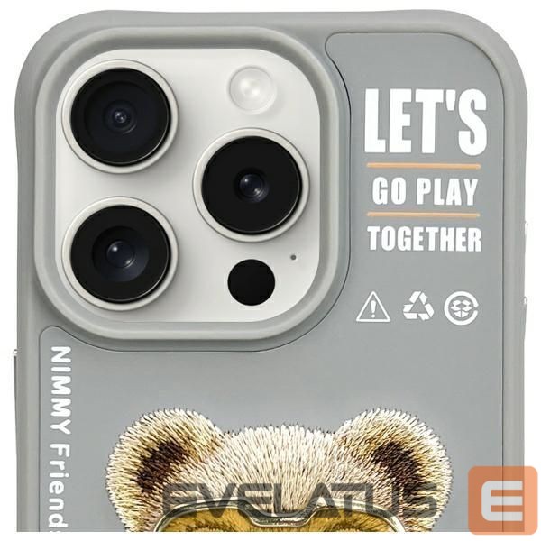 Muud kaubad Nimmy Nimmy Cool&Cute 2.0 Bear Case for iPhone 15 Pro - Gray