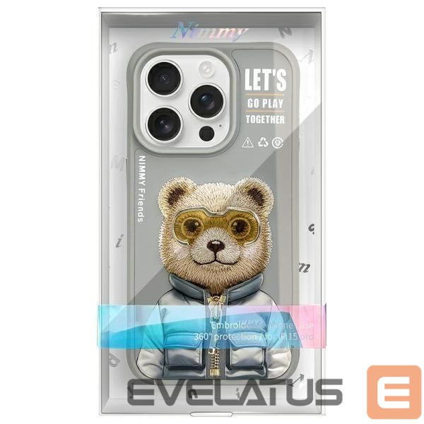 Muud kaubad Nimmy Nimmy Cool&Cute 2.0 Bear Case for iPhone 15 Pro - Gray
