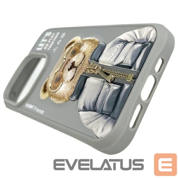 Muud kaubad Nimmy Nimmy Cool&Cute 2.0 Bear Case for iPhone 15 Pro - Gray