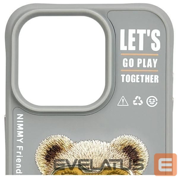 Muud kaubad Nimmy Nimmy Cool&Cute 2.0 Bear Case for iPhone 15 Pro - Gray