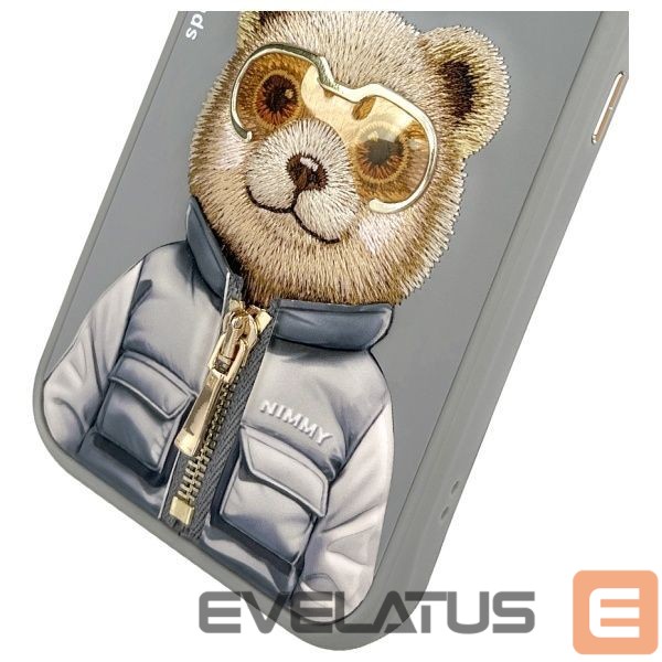 Muud kaubad Nimmy Nimmy Cool&Cute 2.0 Bear Case for iPhone 15 Pro - Gray