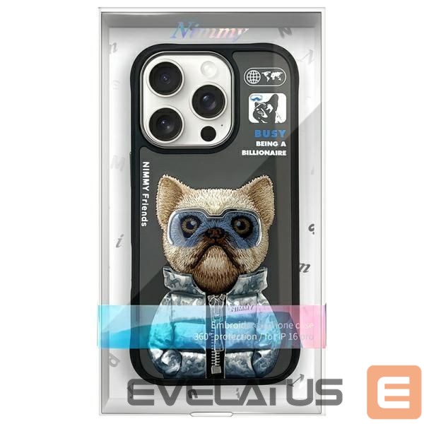 Muud kaubad Nimmy Nimmy Cool&Cute 2.0 Dog Case for iPhone 16 Pro - Black
